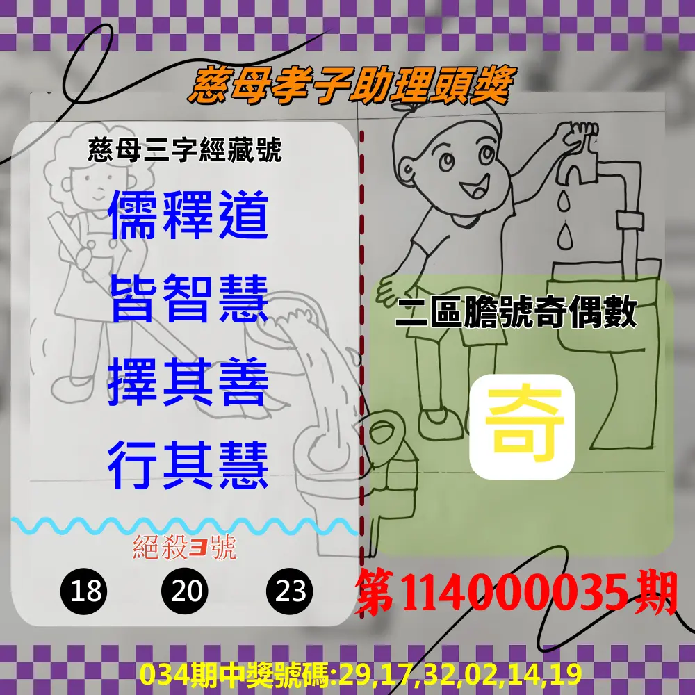 威力彩第114000035期慈母孝子助理頭獎