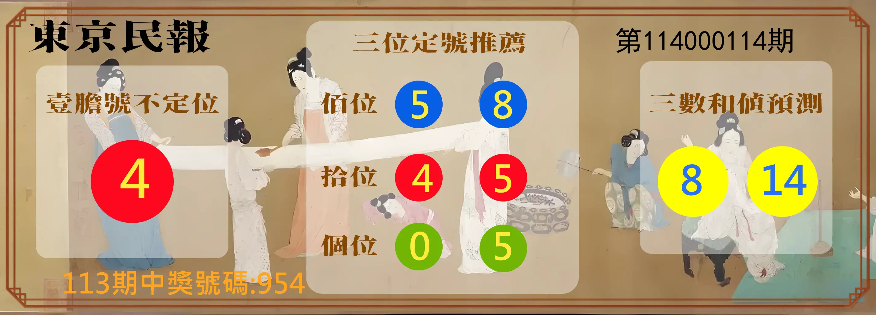 3星彩第114000114期東京民報