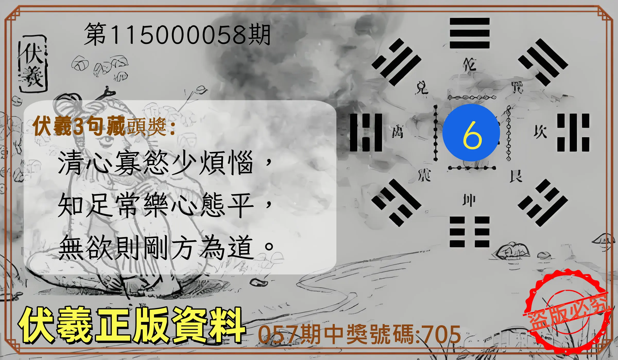 3星彩第115000058期(03/05)伏羲正版資料