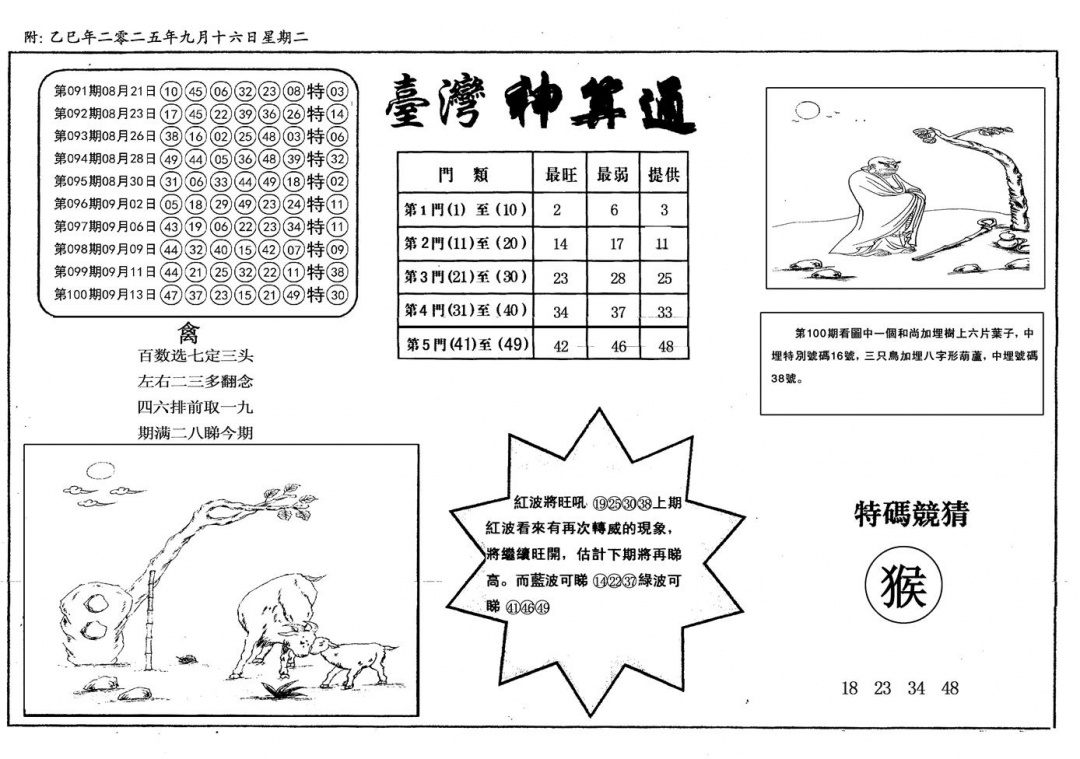 六合彩101期新潮汕台湾神算(黑白)