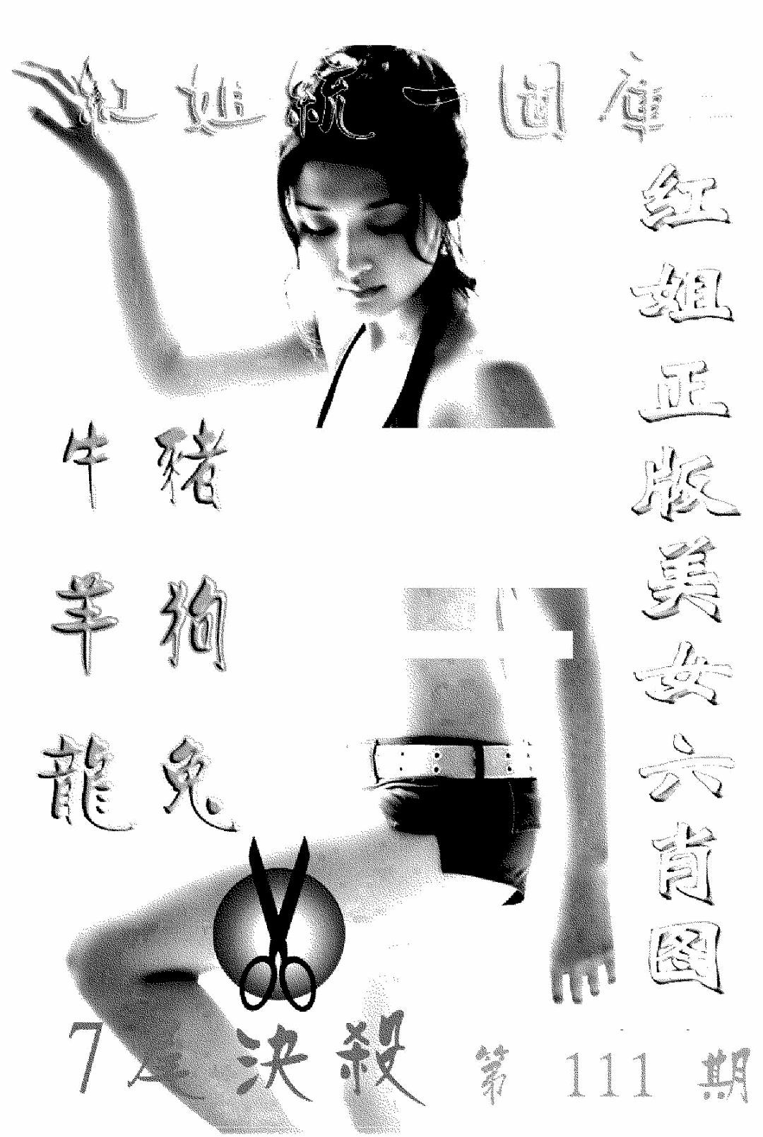 六合彩111期美女六肖报(黑白)