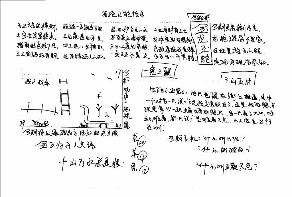 六合彩114期手写九龙内幕B(黑白)