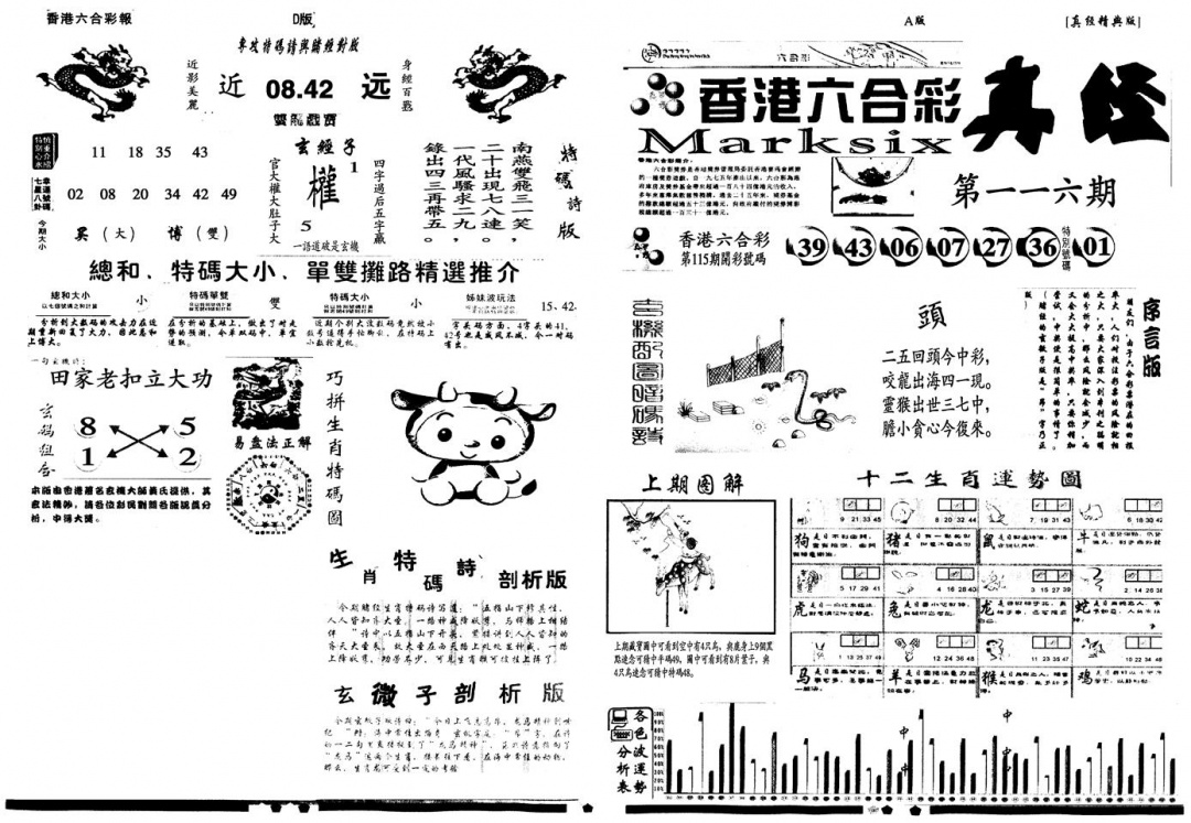 六合彩116期另真经A(黑白)