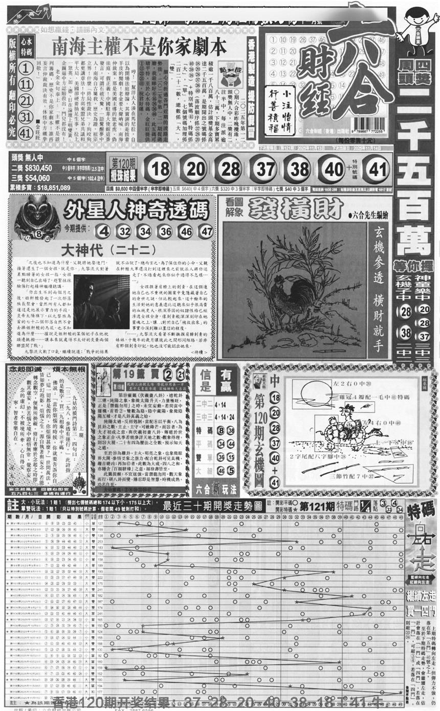 六合彩121期大财经A(黑白)