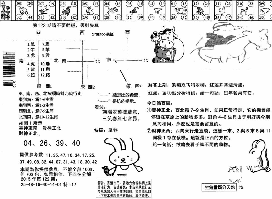 六合彩123期另版澳门足球报(黑白)