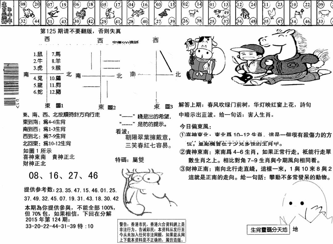 六合彩125期另版澳门足球报(黑白)