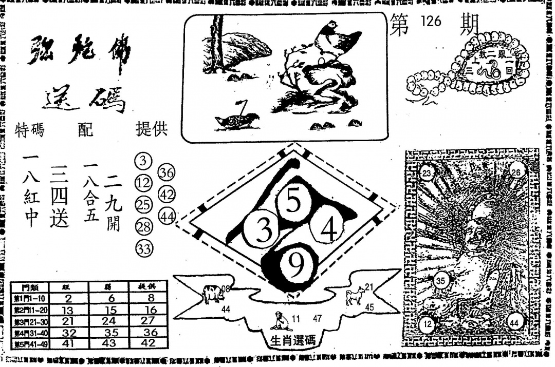 六合彩126期老弥驼?(黑白)