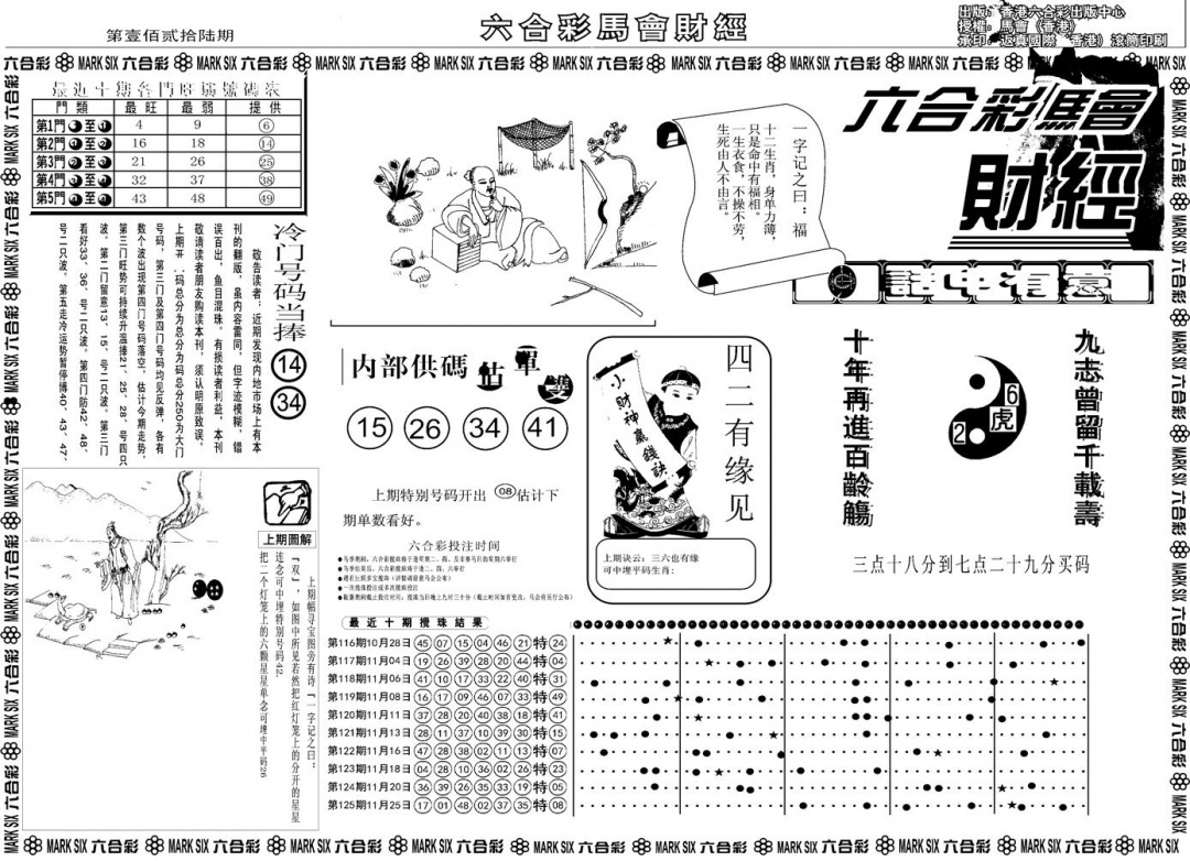 六合彩126期另版马会财经A(黑白)