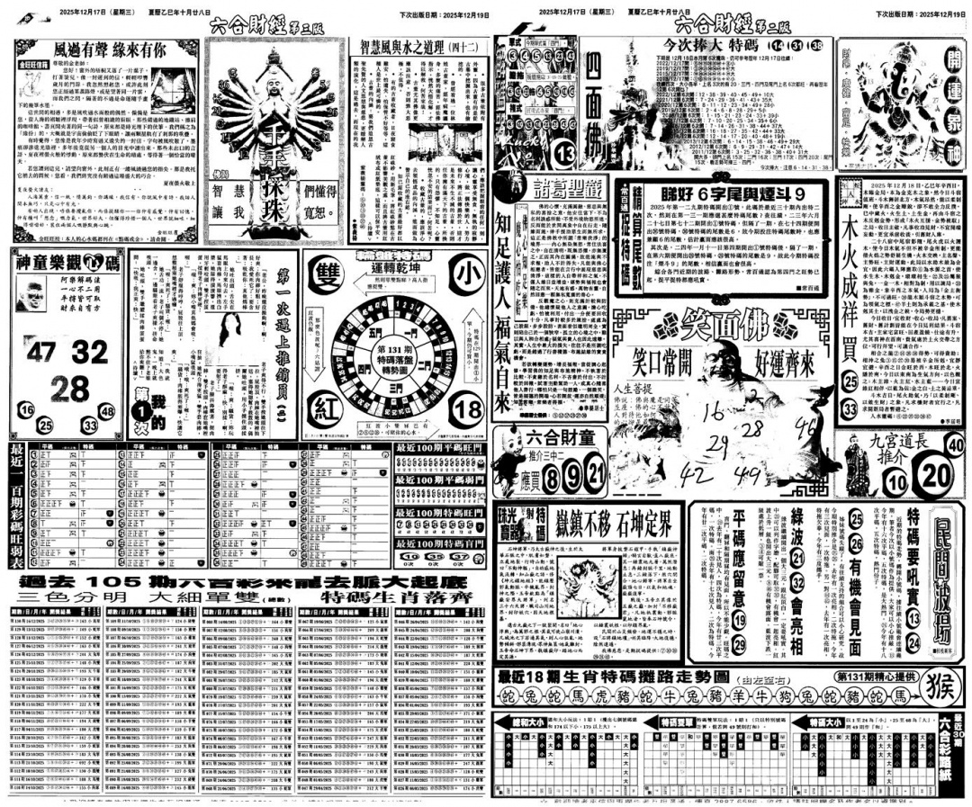 六合彩131期大财经B(黑白)