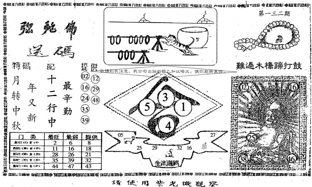 六合彩132期老弥陀佛(黑白)
