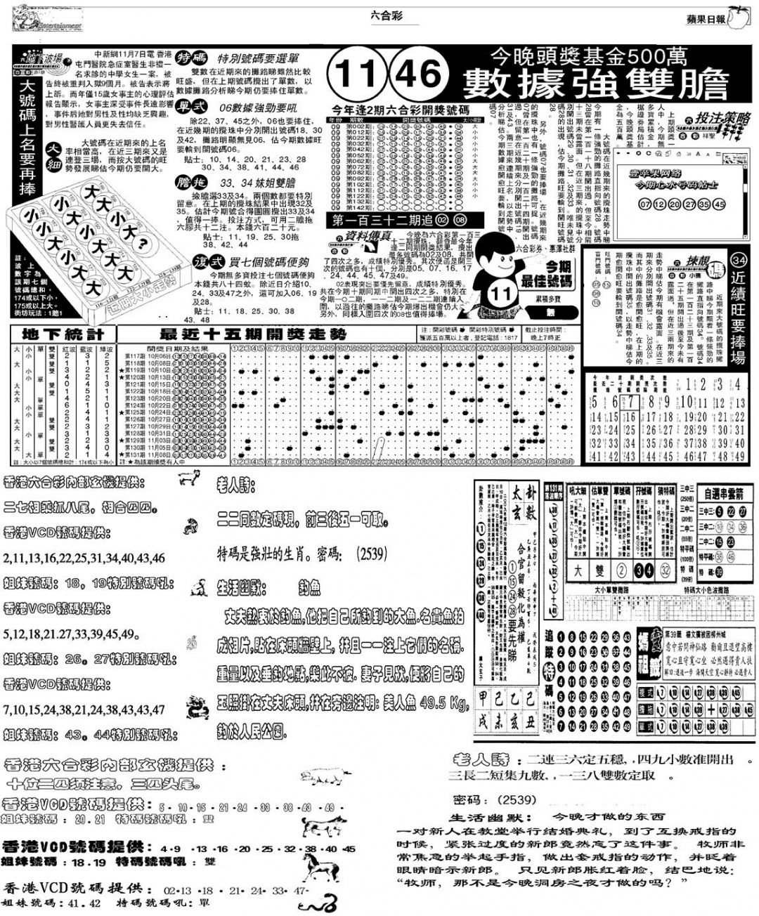 六合彩132期当日报-5(黑白)