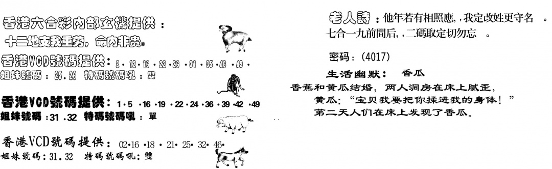 六合彩091期当日跑狗(黑白)