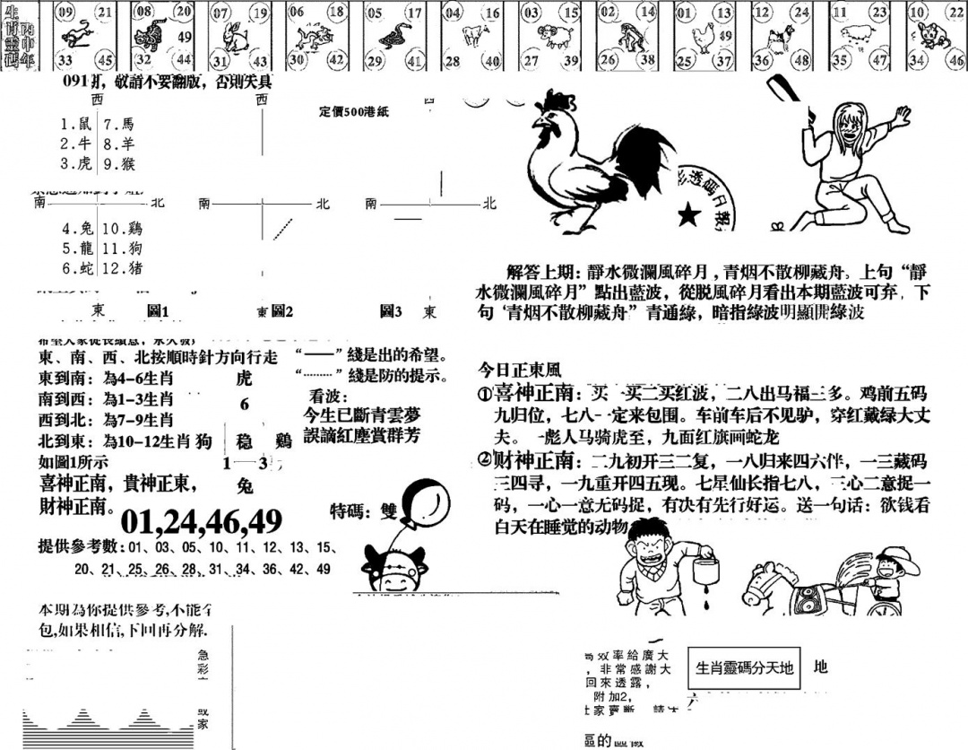 六合彩091期羊到成功(黑白)