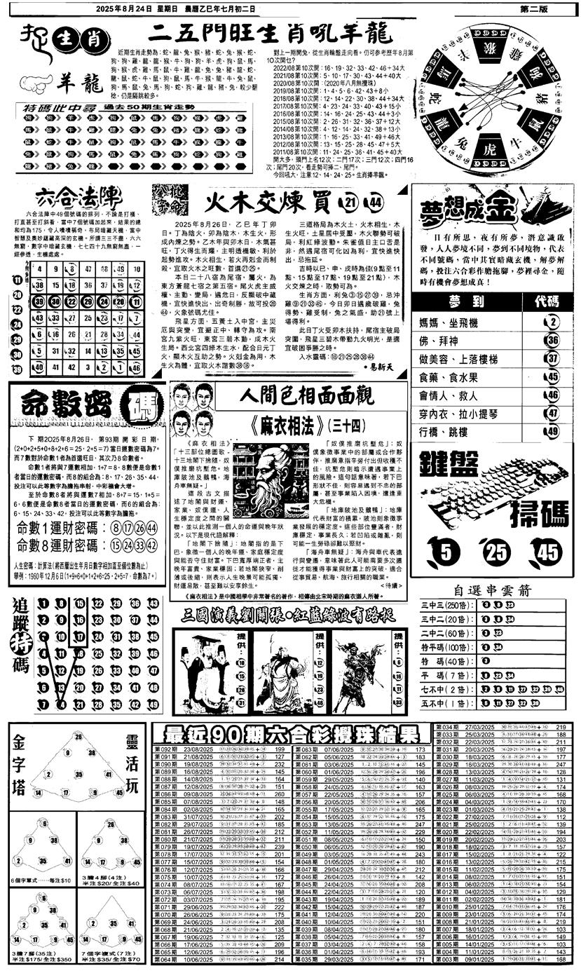 六合彩093期新报跑狗4(黑白)