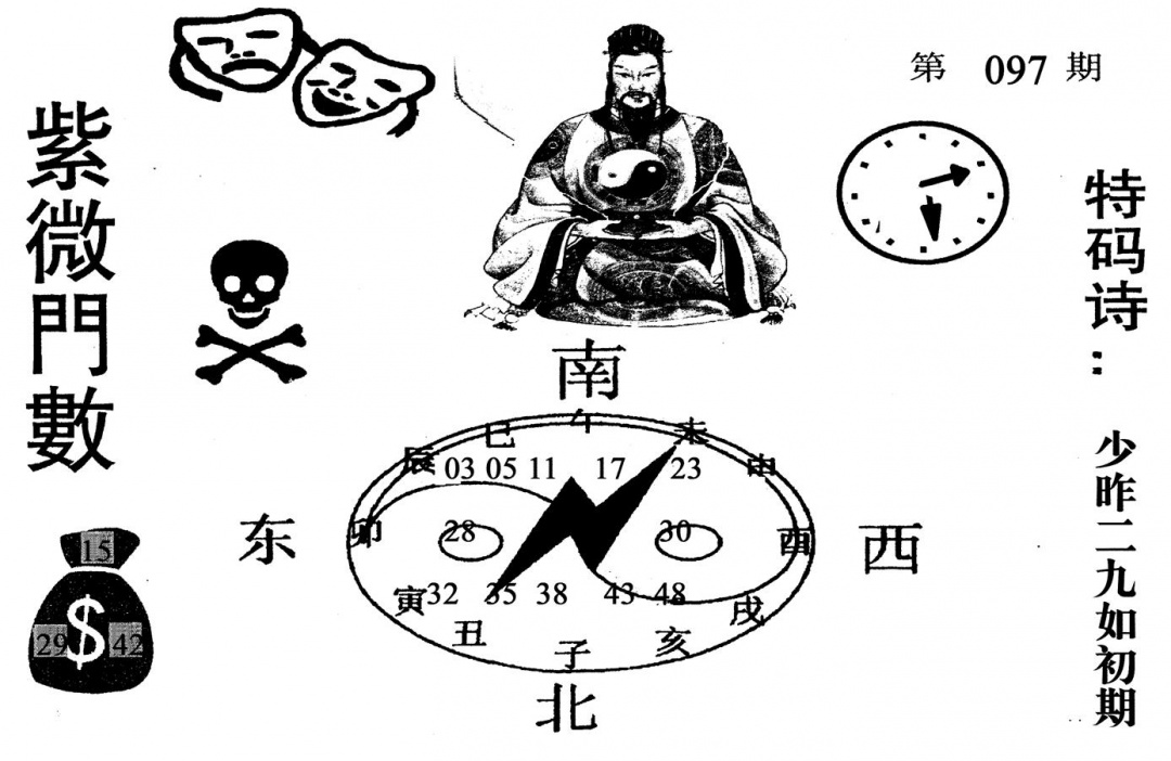 六合彩097期紫微门数(黑白)