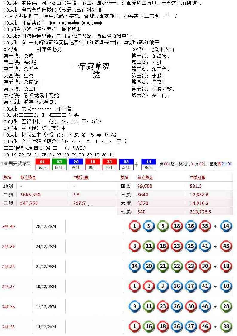 六合彩001期特新五鬼B