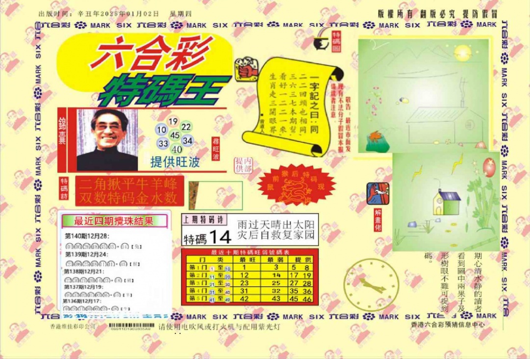 六合彩001期特码王