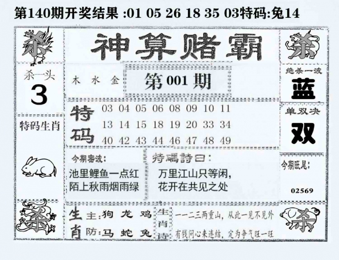 六合彩001期神算赌霸