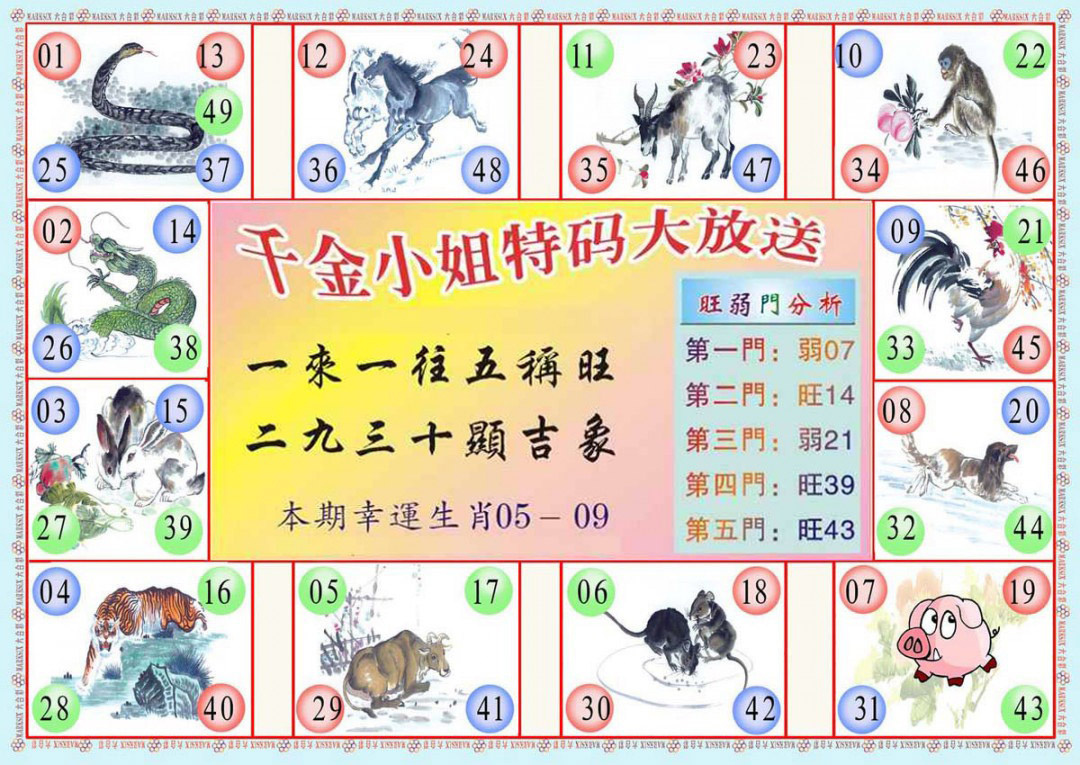 六合彩001期(新版)千金小姐B