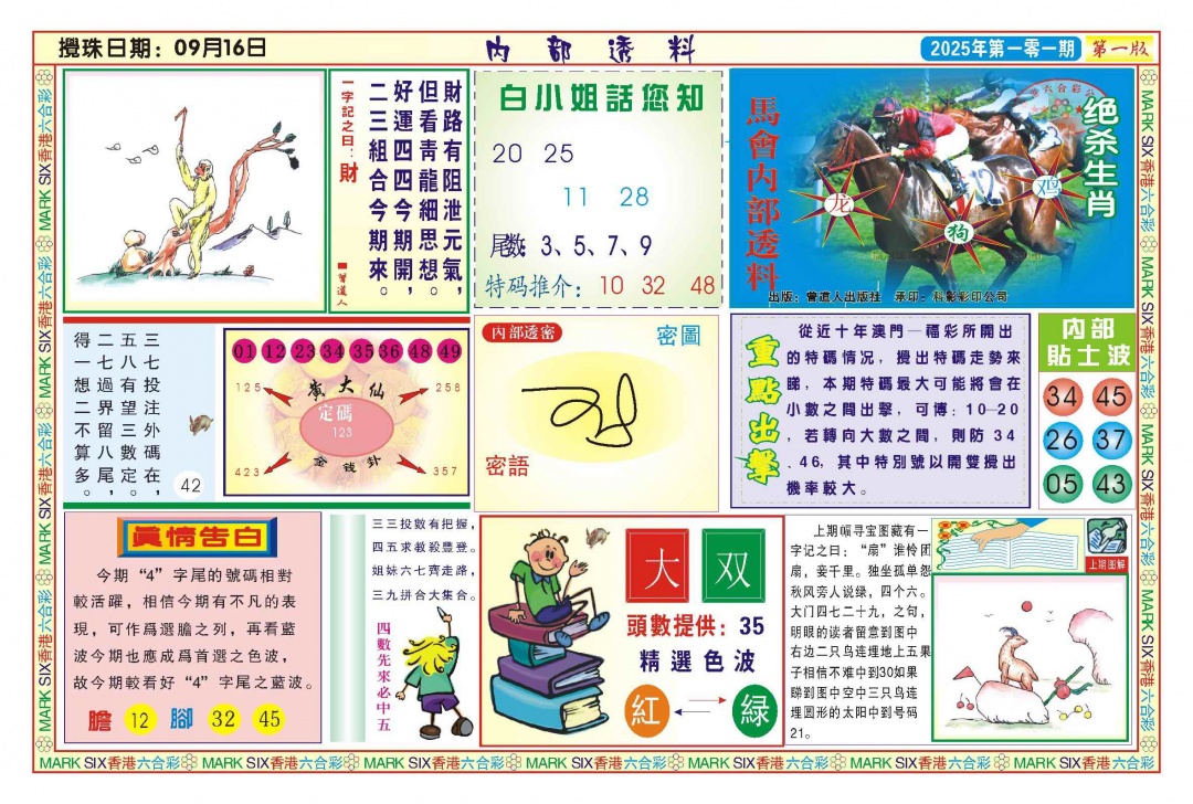 六合彩101期内部透料A(新图)