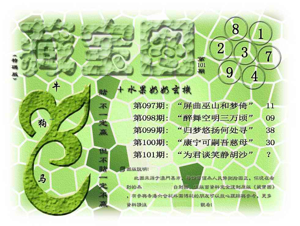 六合彩101期藏宝图(正版)