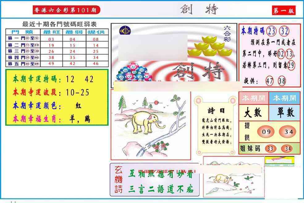 六合彩101期马经创特A(新图推荐)