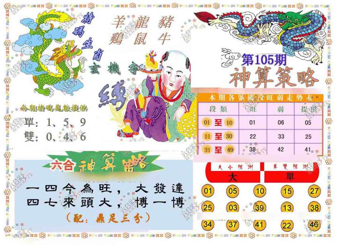 六合彩105期神算策略
