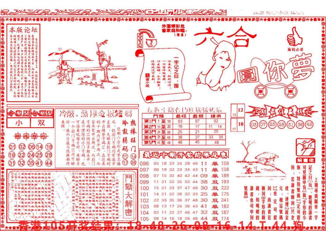 六合彩106期六合圆你梦A