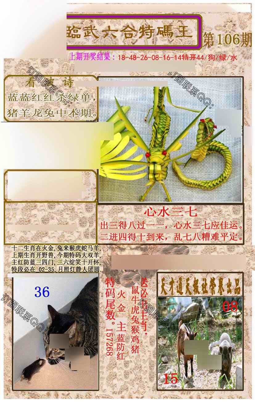 六合彩106期临武六合特码王