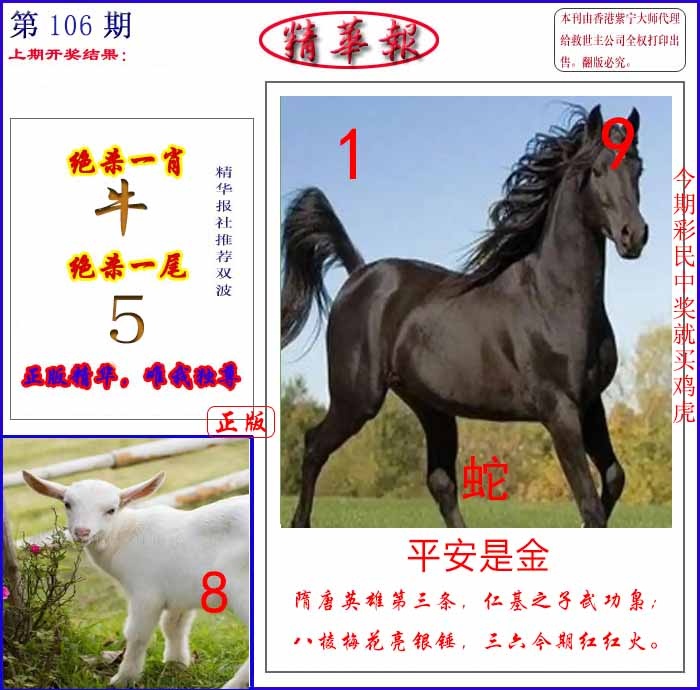 六合彩106期新精华报报