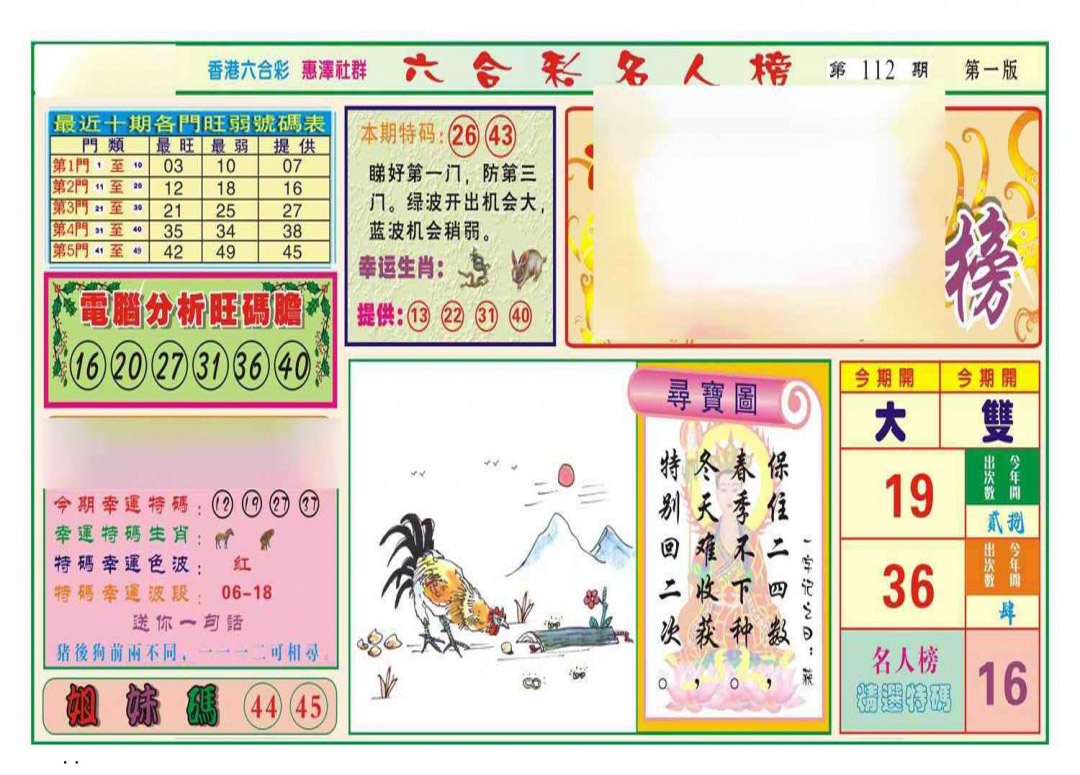 六合彩112期名人榜A(新图)
