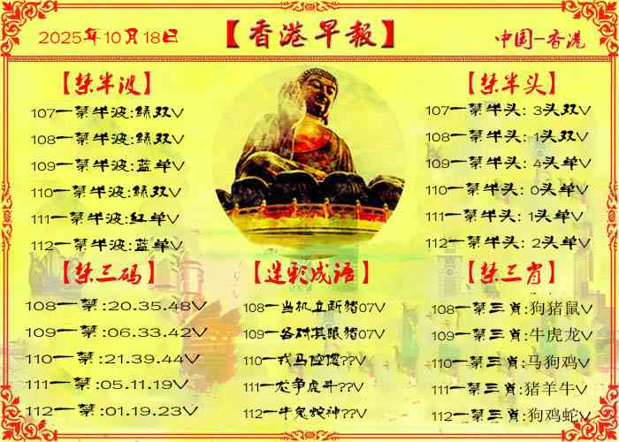 六合彩112期香港早报