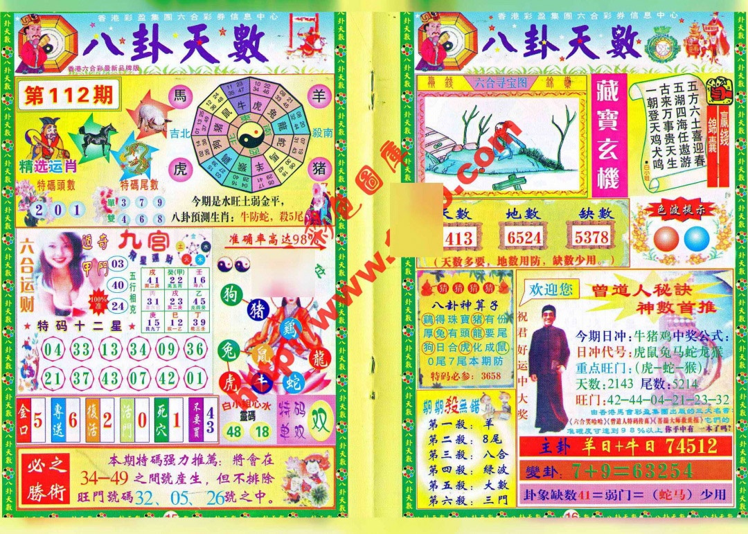 六合彩112期八卦天数