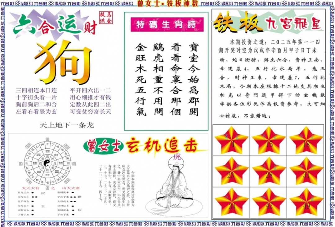 六合彩114期曾女士铁板神数B