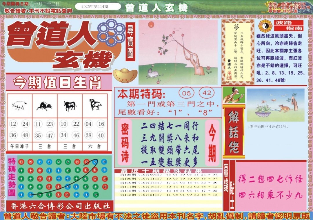 六合彩114期曾道人玄机A