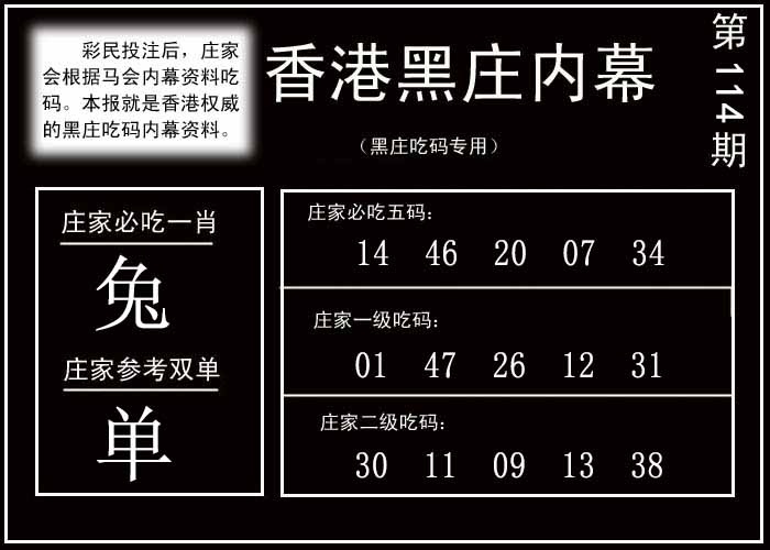 六合彩114期香港黑庄内幕