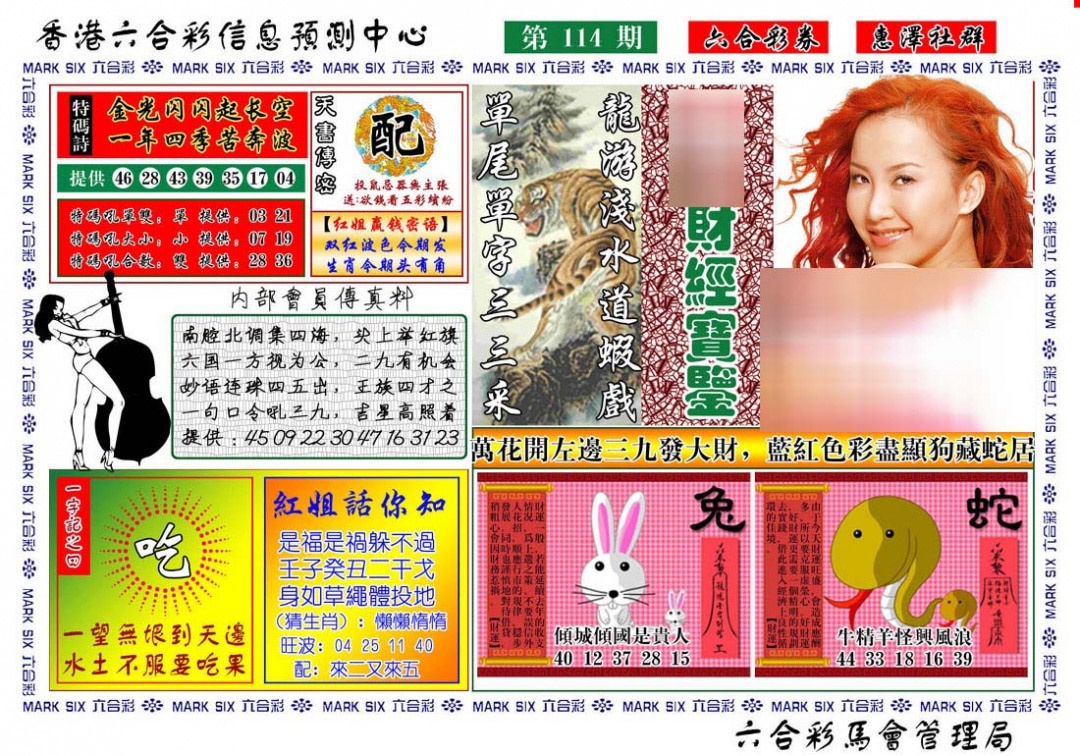 六合彩114期红姐财经宝鉴