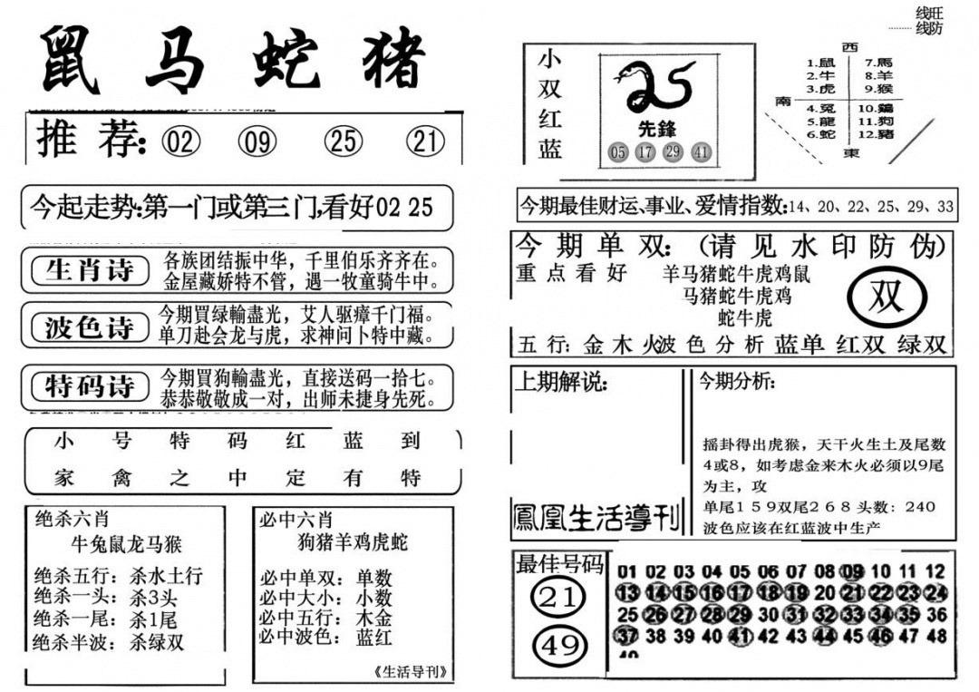 六合彩114期生活快报(新料)