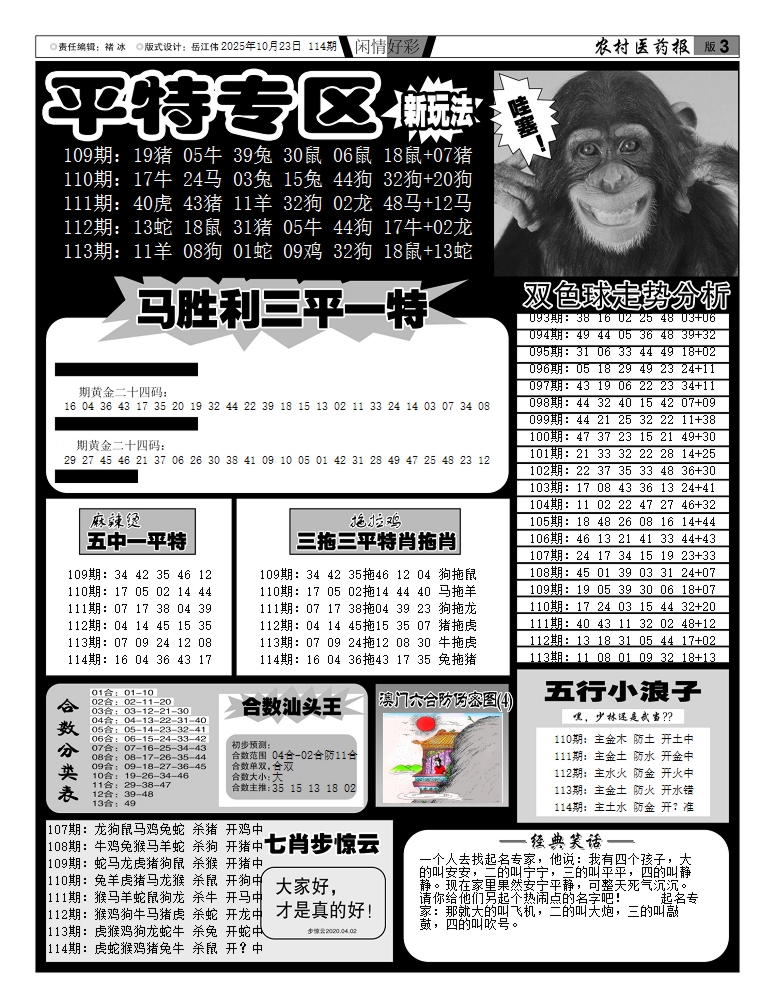 六合彩114期新粤彩(闲情好彩F)