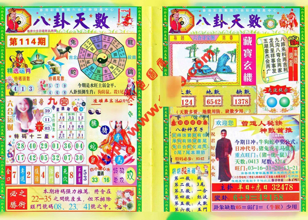 六合彩114期八卦天数