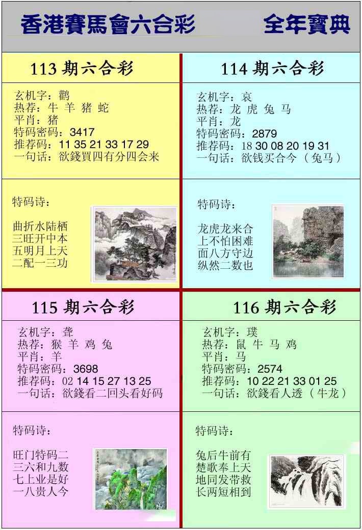 六合彩115期香港挂牌宝典