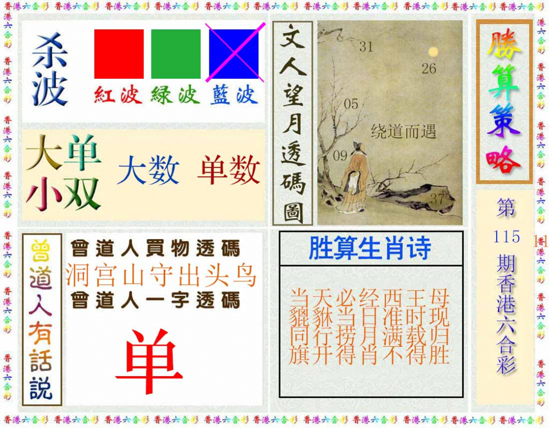 六合彩115期胜算策略(彩)