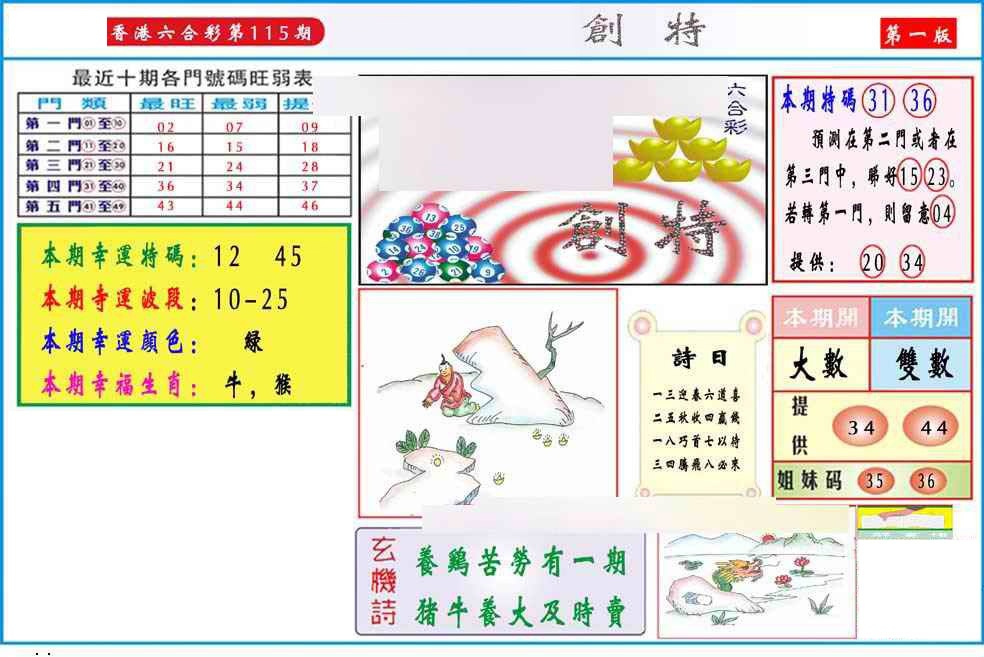 六合彩115期马经创特A(新图推荐)