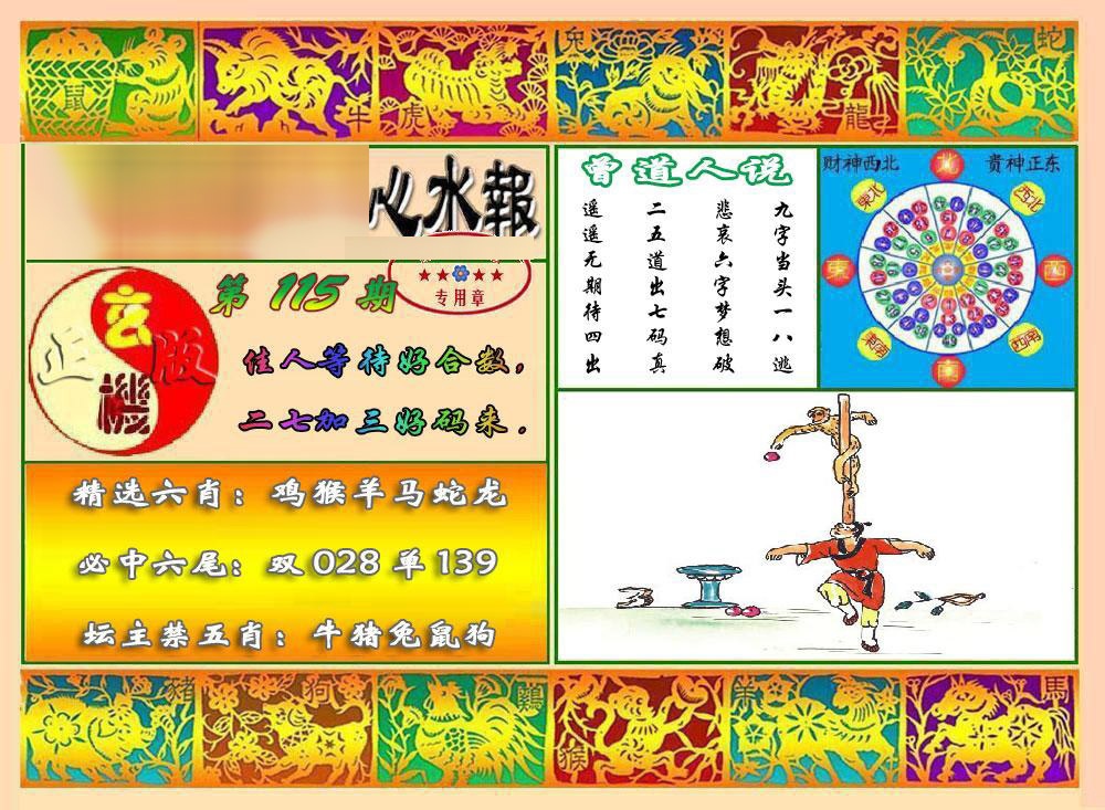 六合彩115期马经心水报