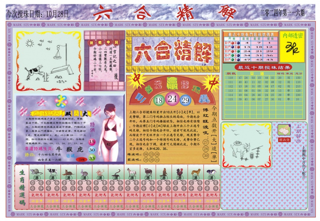 六合彩116期六合精解A