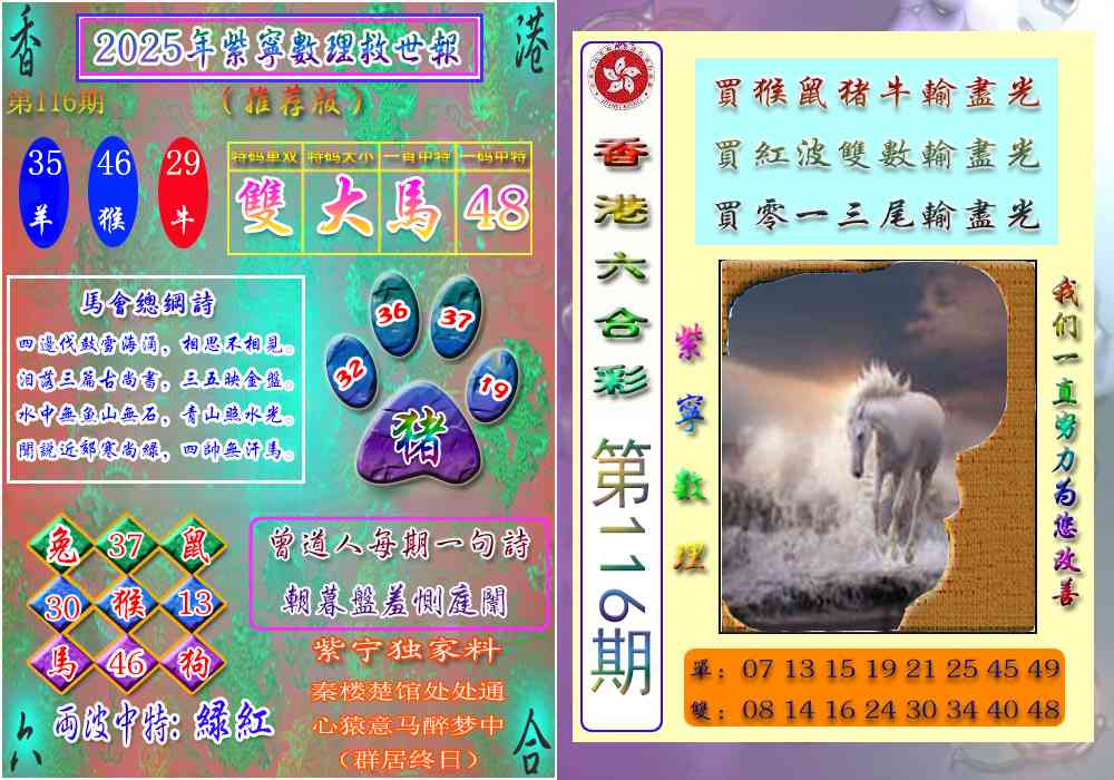 六合彩116期数理救世报