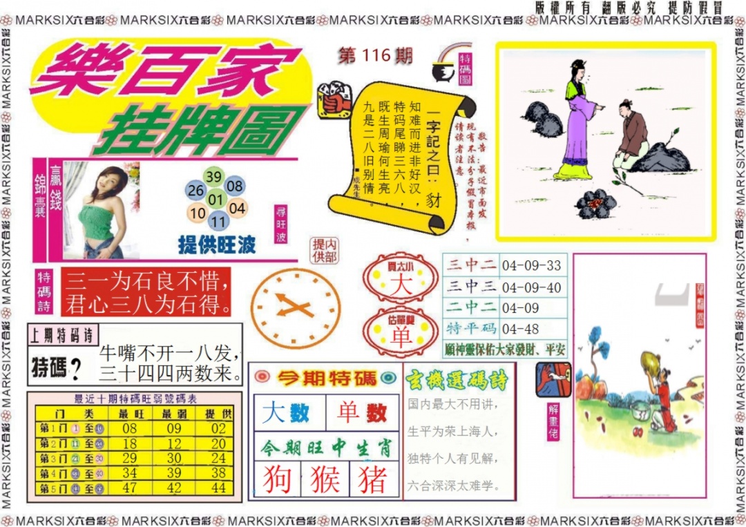 六合彩116期乐百家挂牌图记录