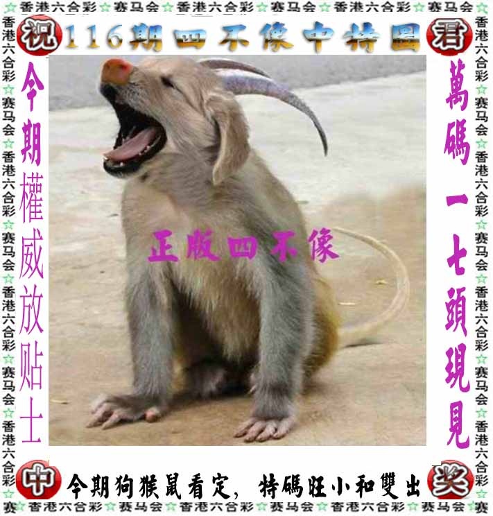 六合彩116期正版四不像