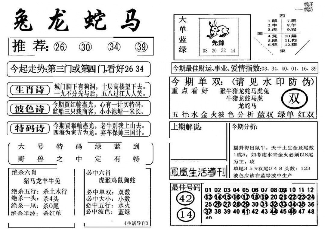 六合彩117期生活快报(新料)