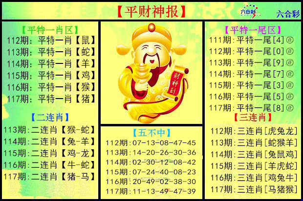 六合彩117期平财神报